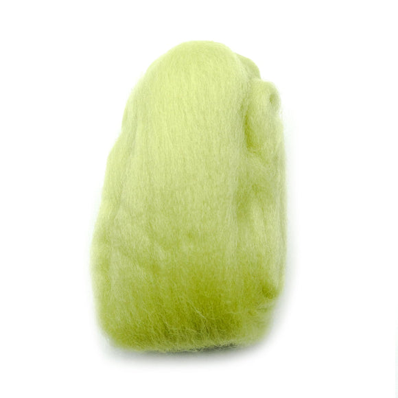 CLV - Natural Wool Roving - Lime Green