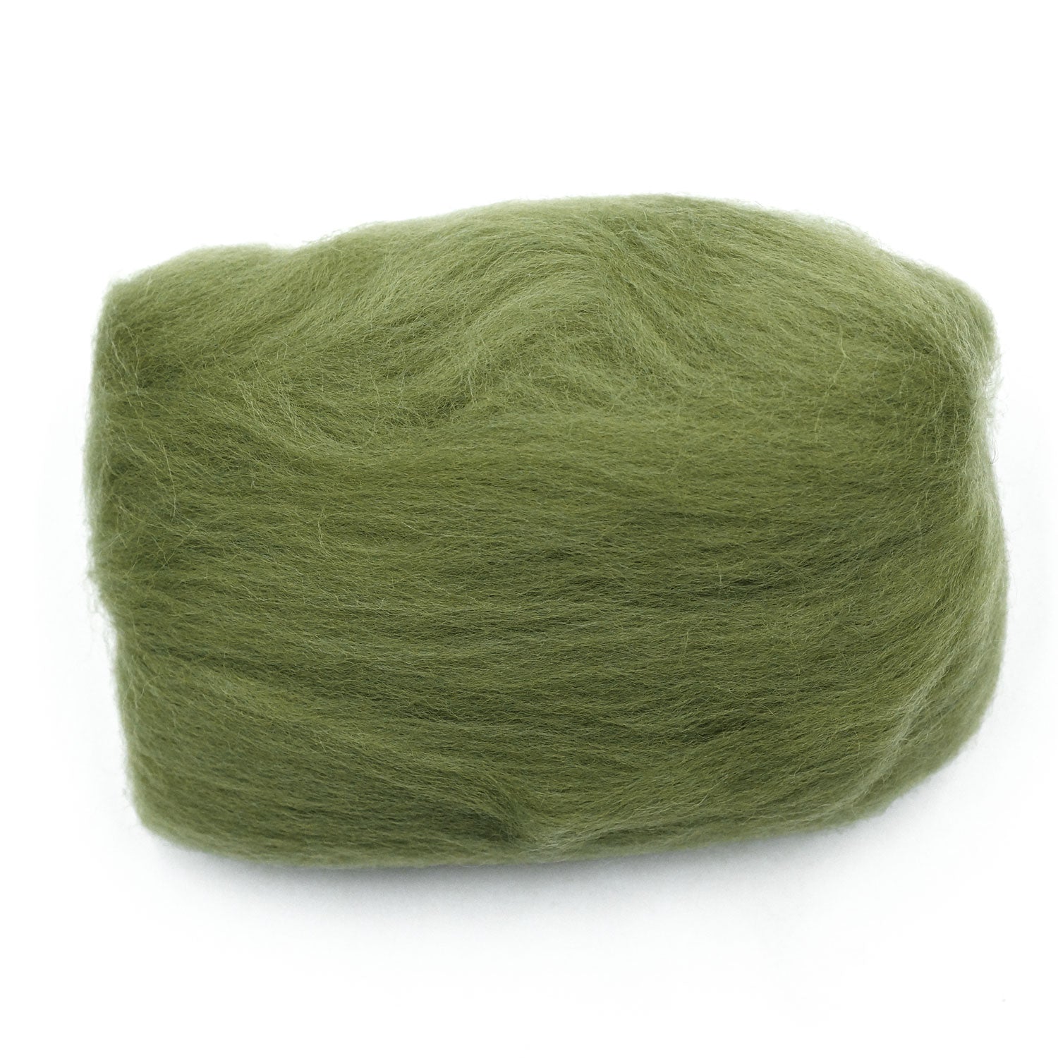 CLV - Natural Wool Roving (Moss Green)