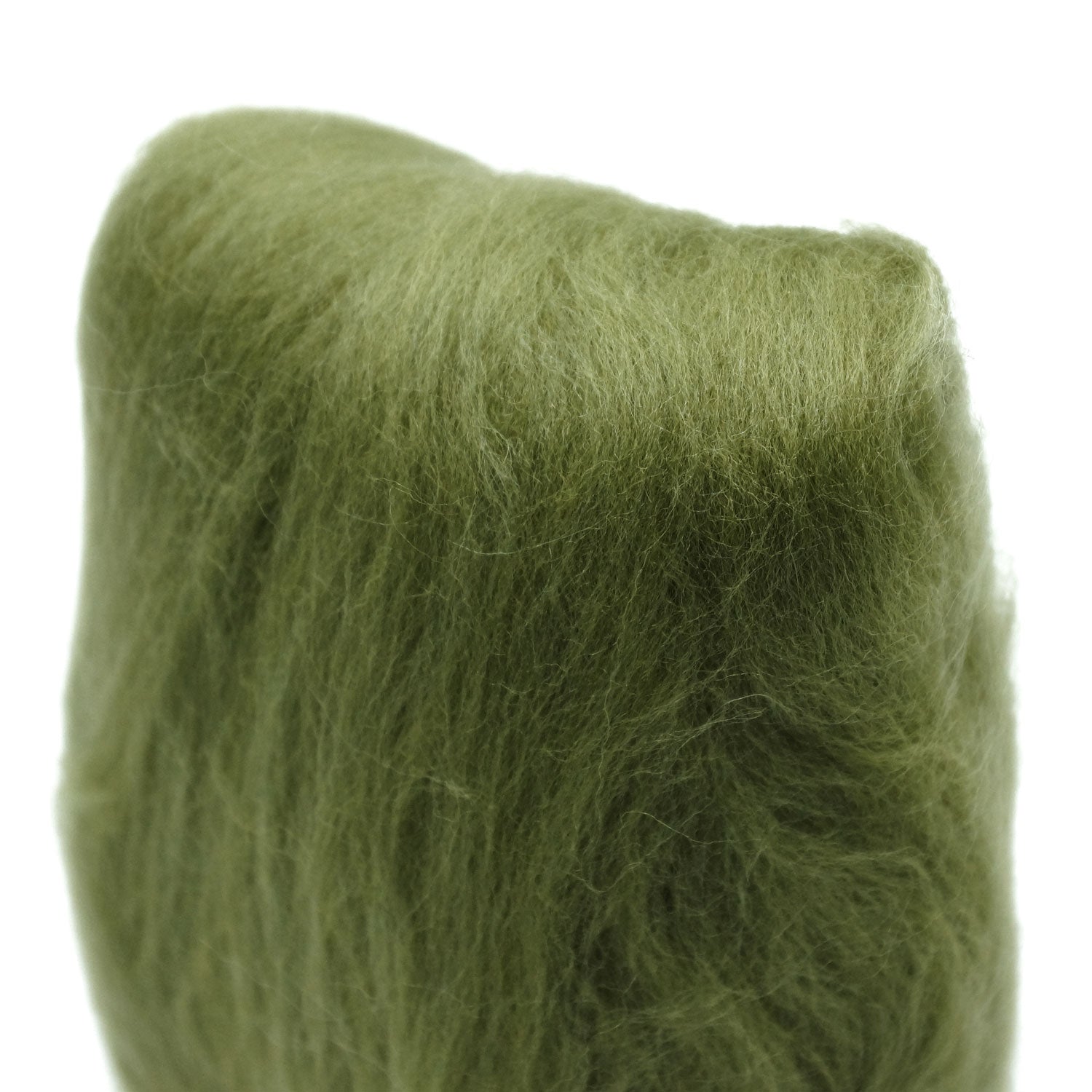 CLV - Natural Wool Roving (Moss Green)