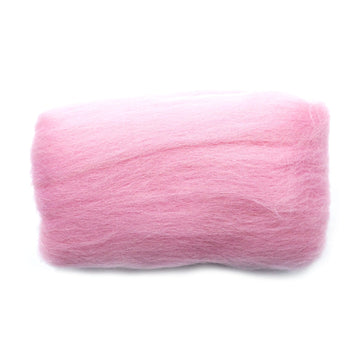 CLV - Natural Wool Roving - Pink