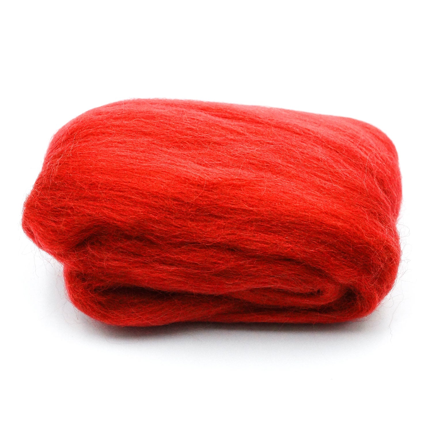 CLV - Natural Wool Roving (Red)