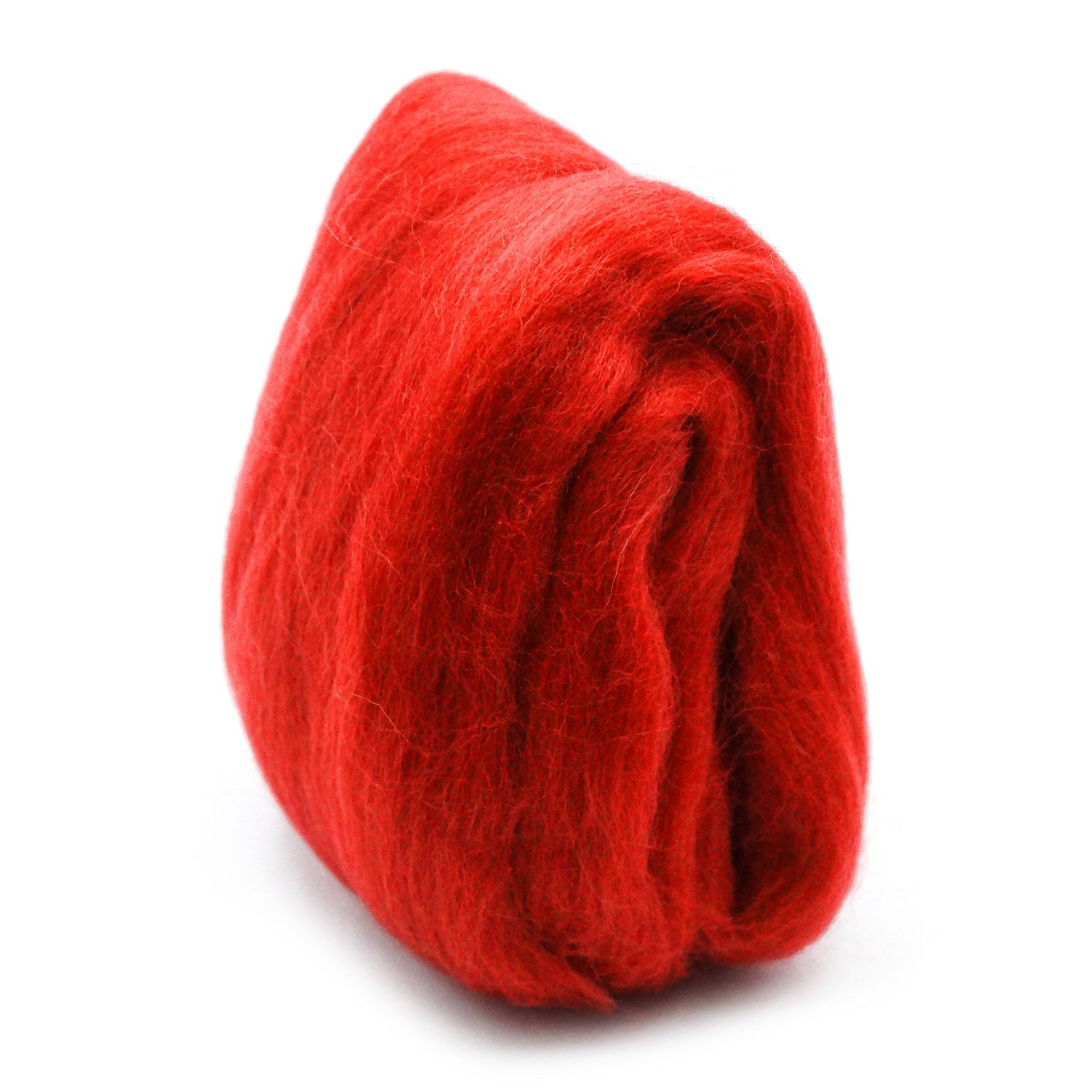 CLV - Natural Wool Roving (Red)