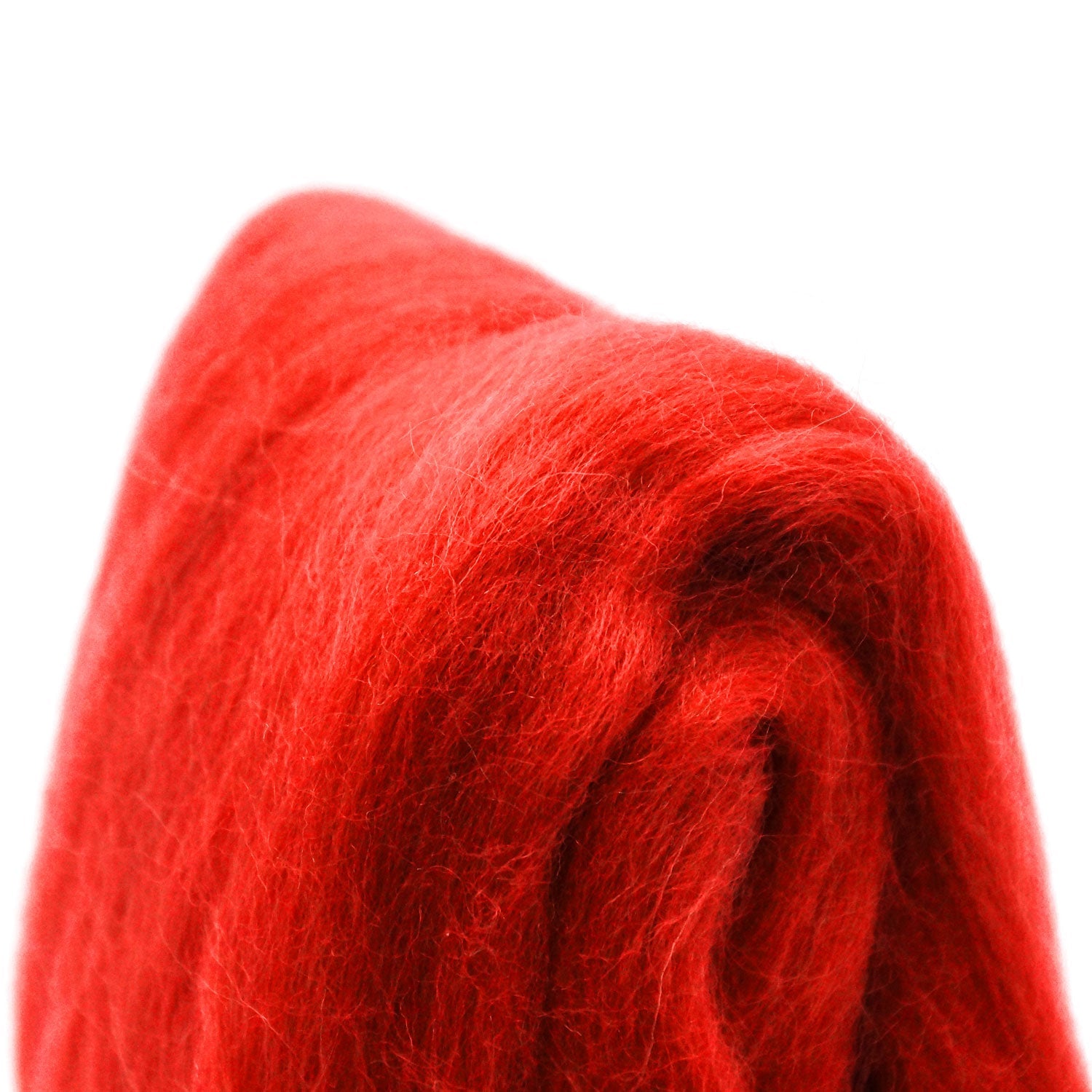 CLV - Natural Wool Roving (Red)