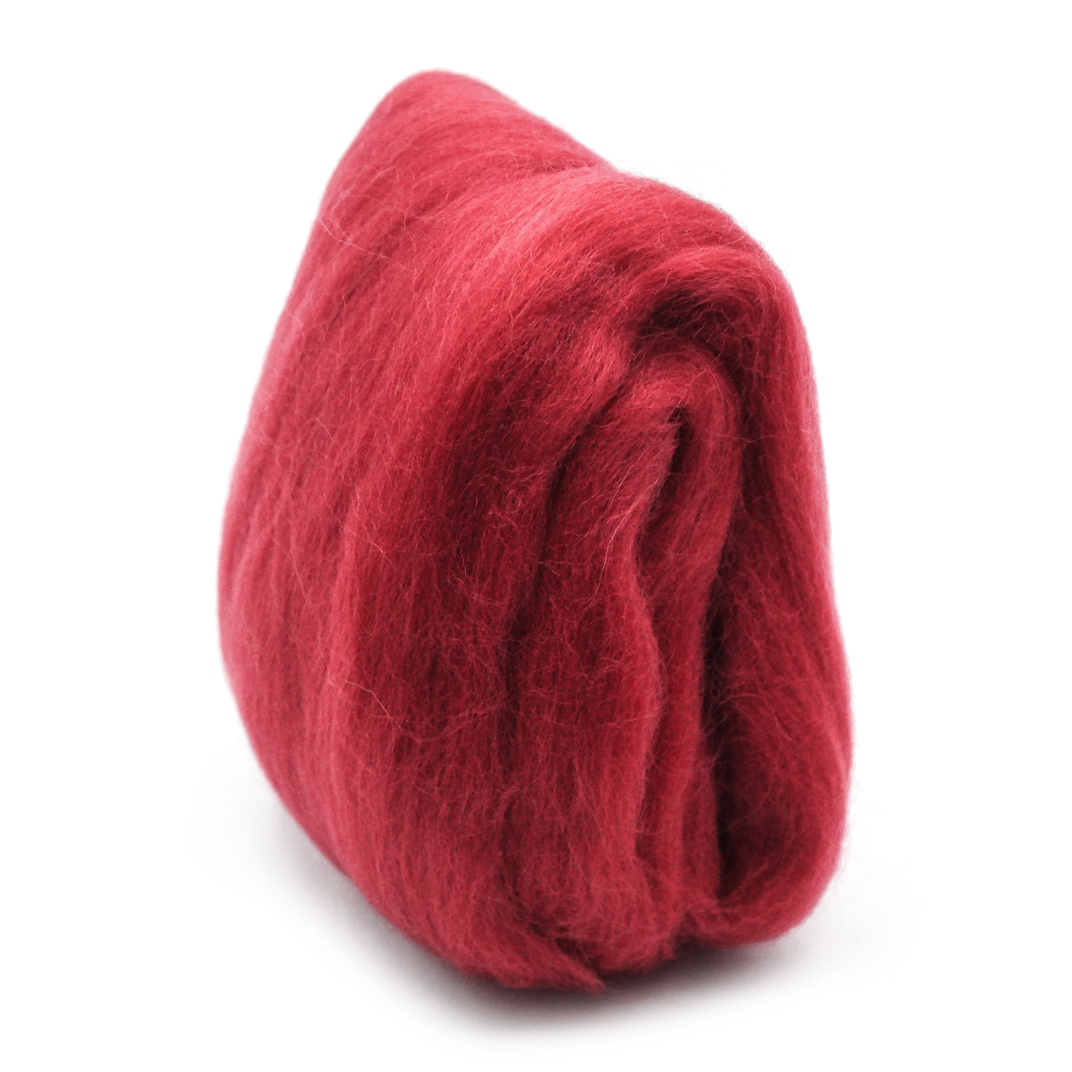 CLV - Natural Wool Roving (Red)