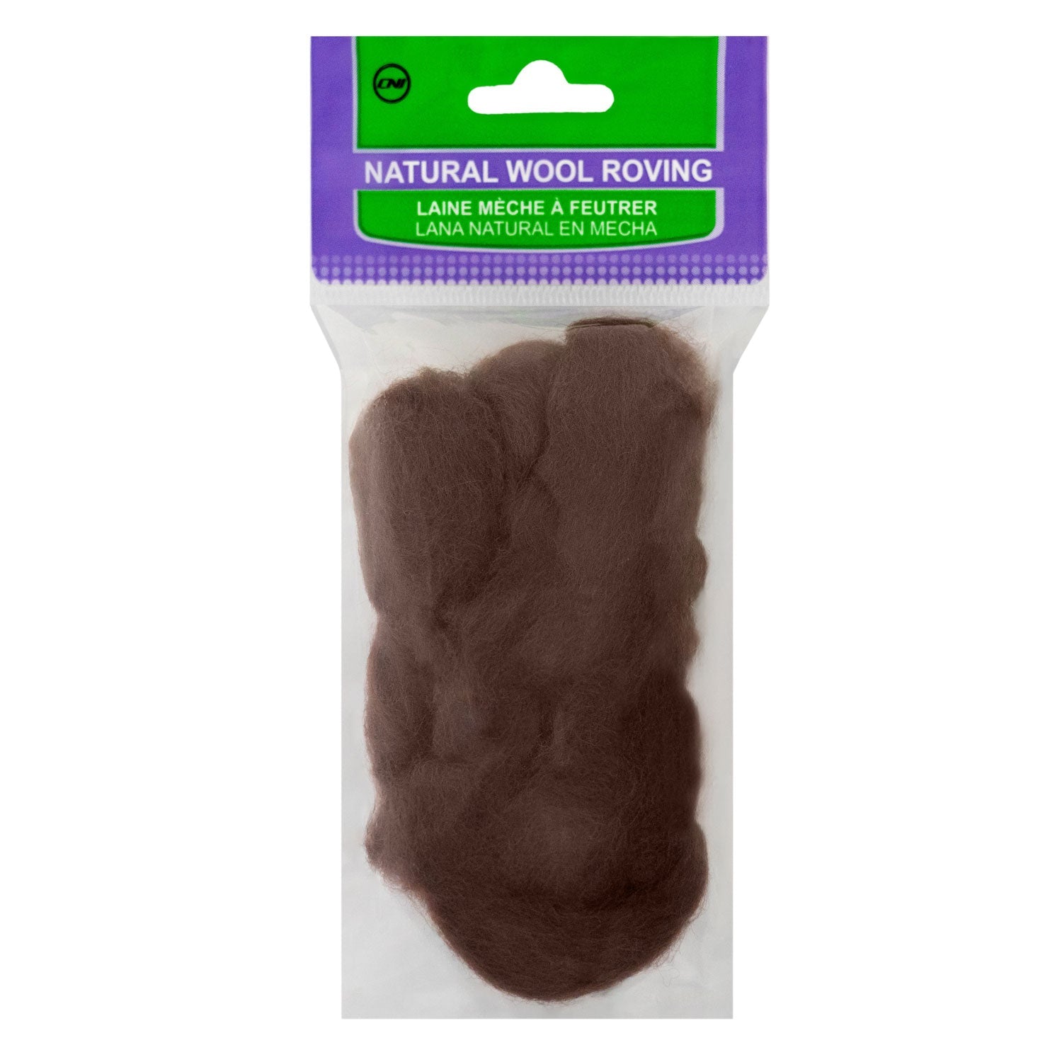 CLV - Natural Wool Roving (Brown)