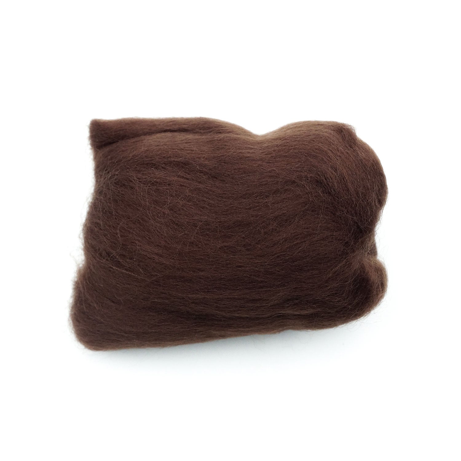 CLV - Natural Wool Roving (Brown)