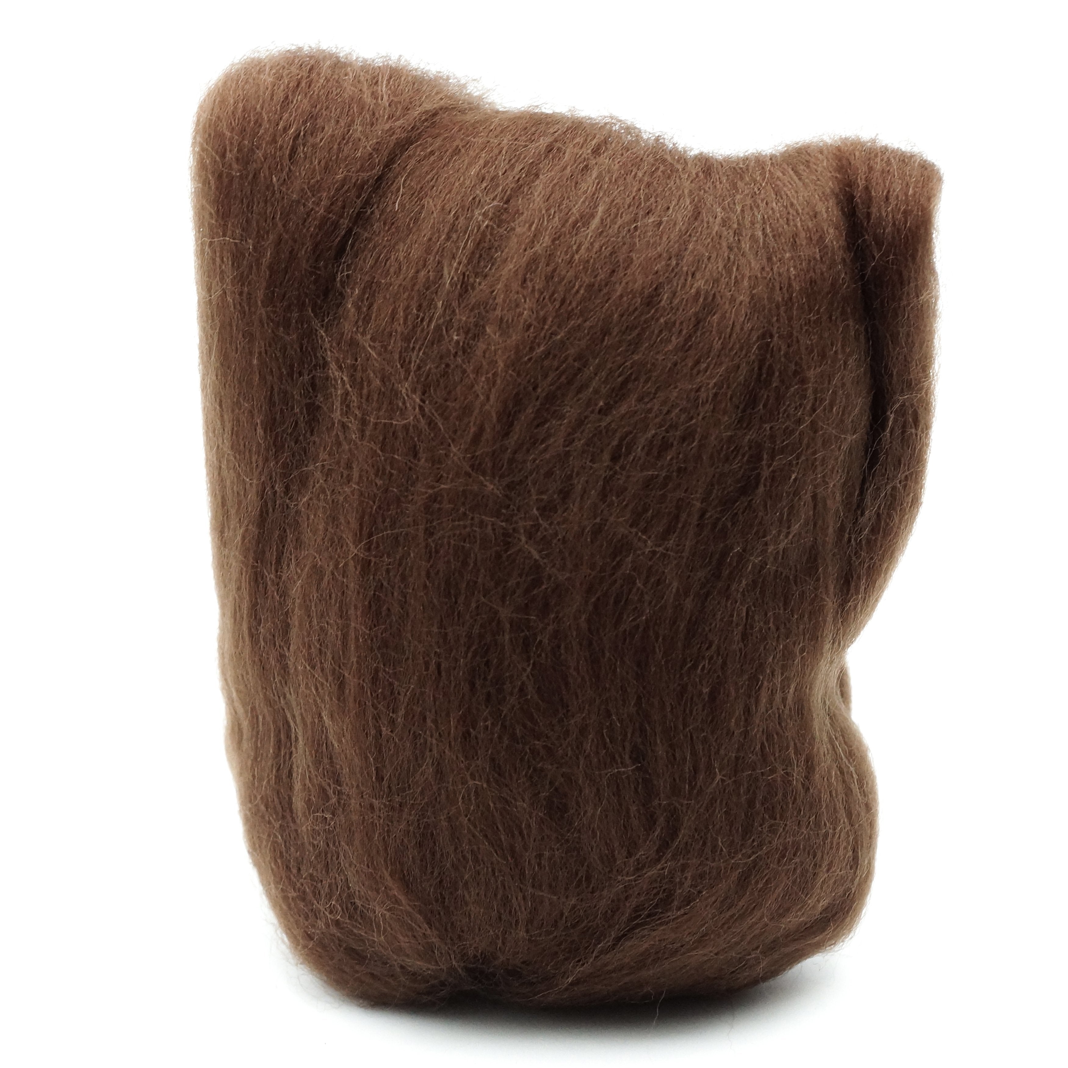 CLV - Natural Wool Roving (Brown)