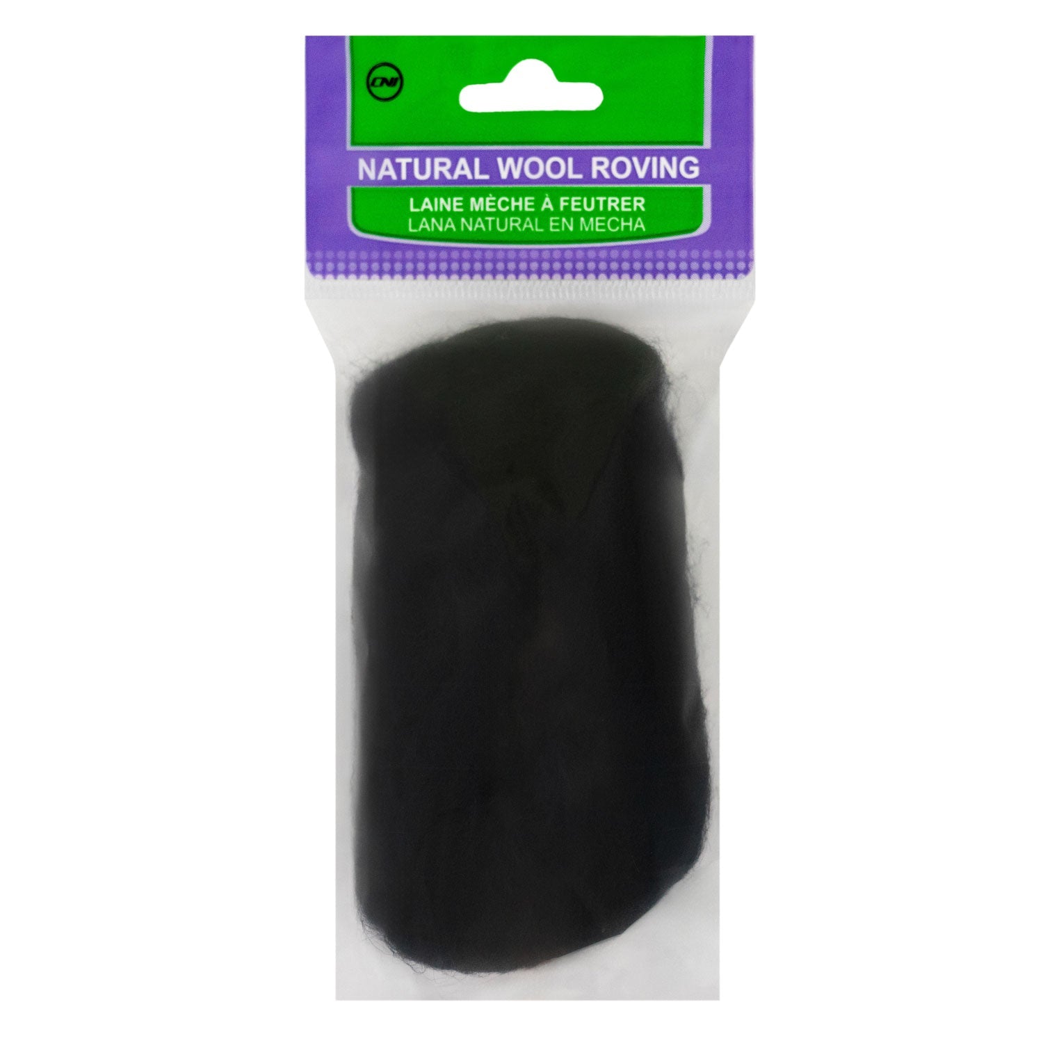 CLV - Natural Wool Roving (Black)