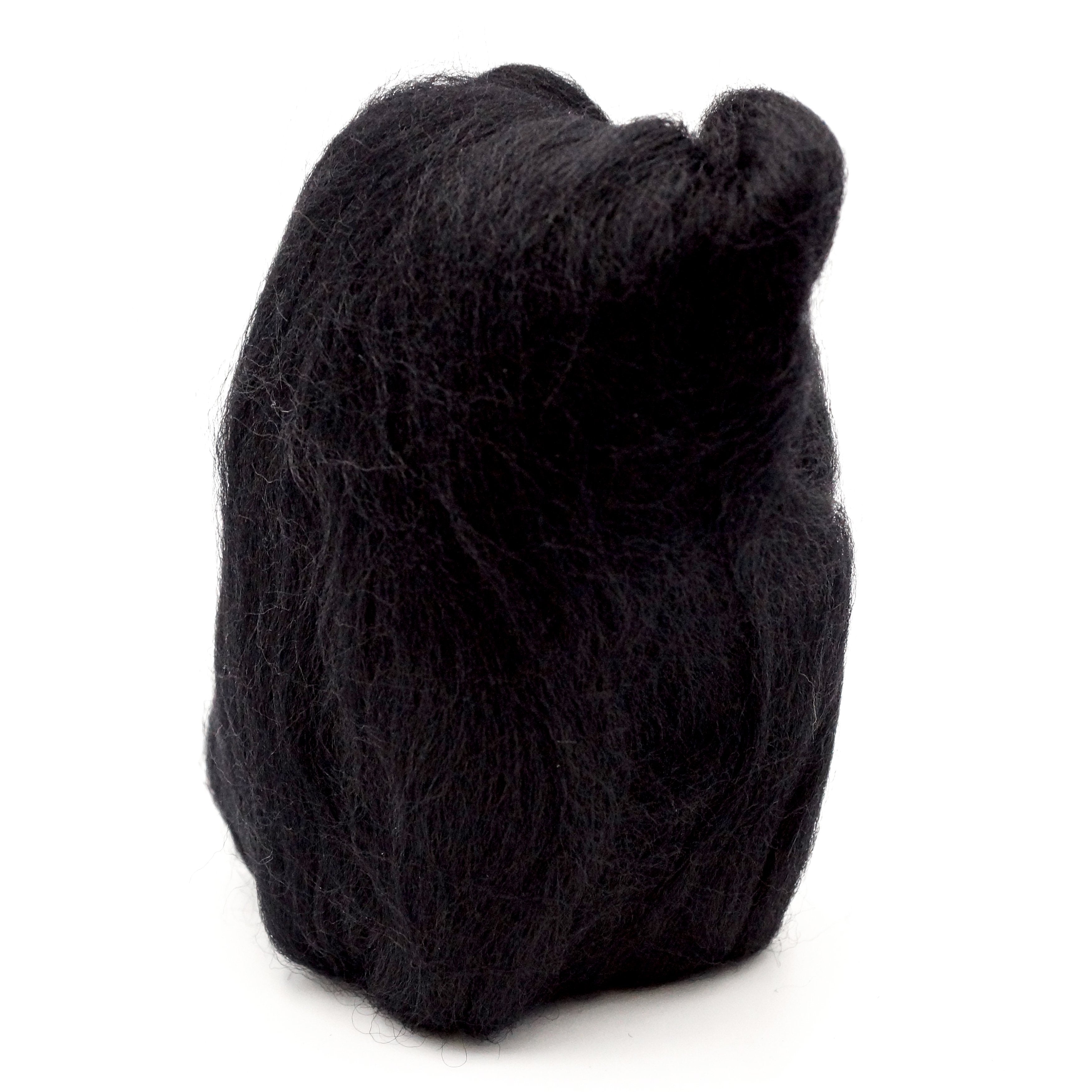 CLV - Natural Wool Roving (Black)