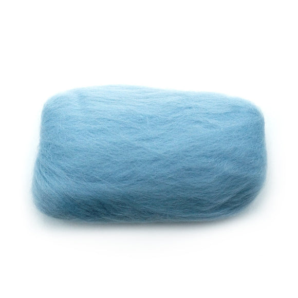 CLV - Natural Wool Roving - Light Blue