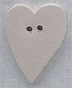MHB - Ceramic Buttons - 86203 - Large White Folk Heart
