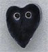 MHB - Ceramic Buttons - 86257 - Small Navy Folk Heart