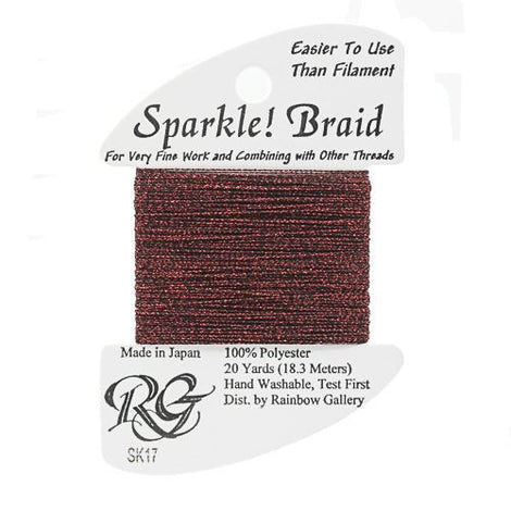 RBGL - Sparkle Braid - SK-0017 - Dark Red