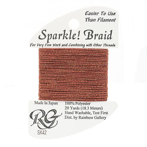 RBGL - Sparkle Braid - SK-0042 - Golden Red