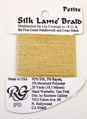 RBGL - Silk Lame Braid - 13 Count - LB-0003 - Ecru