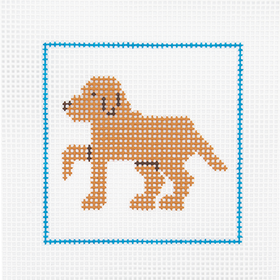 CN - DeElda - Golden/Yellow Lab - Kids Needlepoint Kit