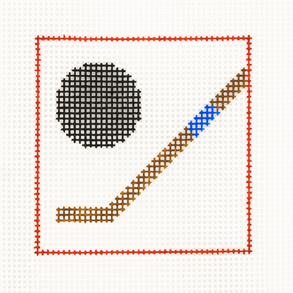 CN - DeElda - Hockey Puck & Stick - Kids Needlepoint Kit