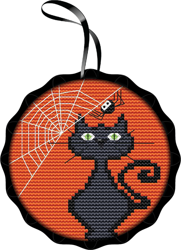 CN - Creative Needle Arts - Black Cat Spooky Ornament