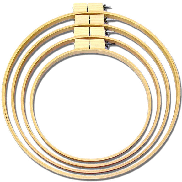 CN - Colonial Needle - Straight Edge Wooden Hoop - 10"