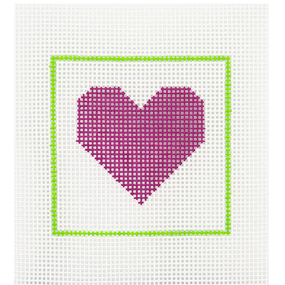 CN - DeElda - Pink Heart - Kids Needlepoint Kit