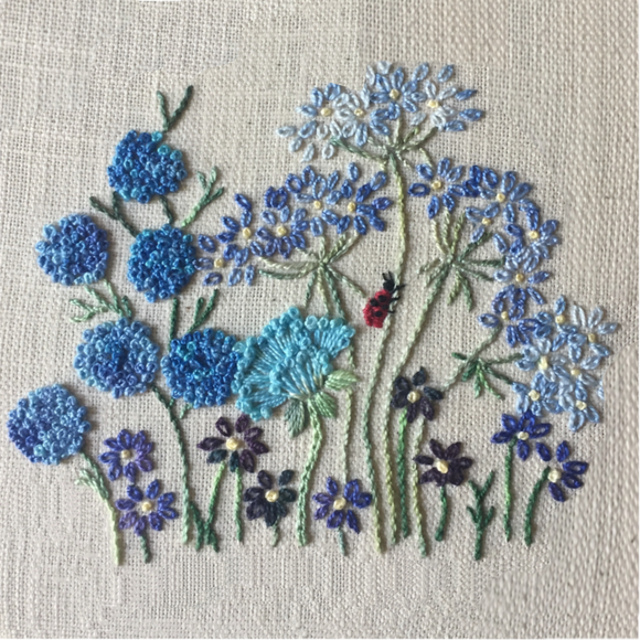 RWED - DBG5 - Blue Garden with Ladybird