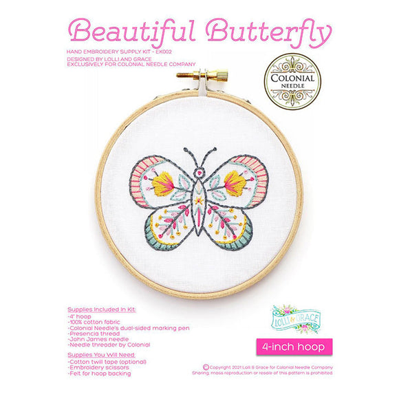 CN - Lolli and Grace - Beautiful Butterfly - Embroidery Kit