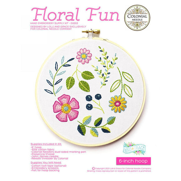 CN - Lolli and Grace - Floral Fun Embroidery - Kit