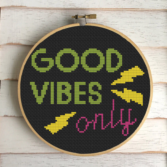 XXX-SPCL - Nicole LaBranche - Good Vibes Only - Cross Stitch Kit