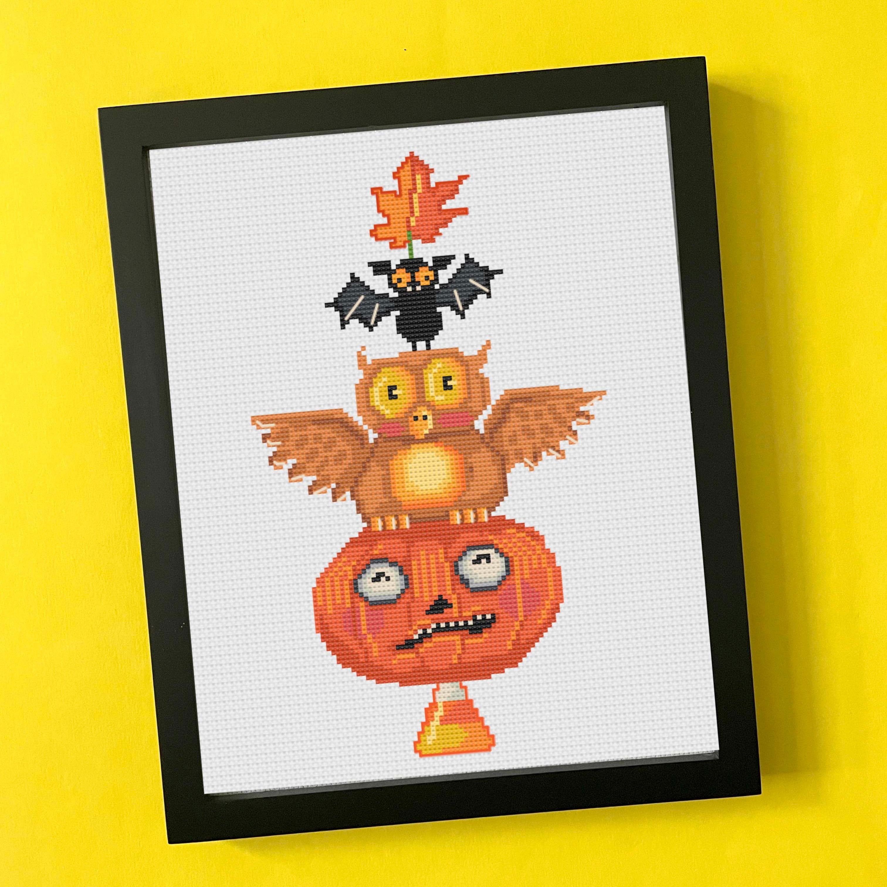 Halloween Totem by Mary Engelbreit Counted Cross Stitch DIY KIT