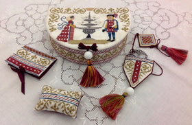 GPA - Tuscan Shades of Marble Sewing Box and Accessories