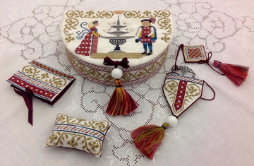 GPA - Tuscan Shades of Marble Sewing Box and Accessories