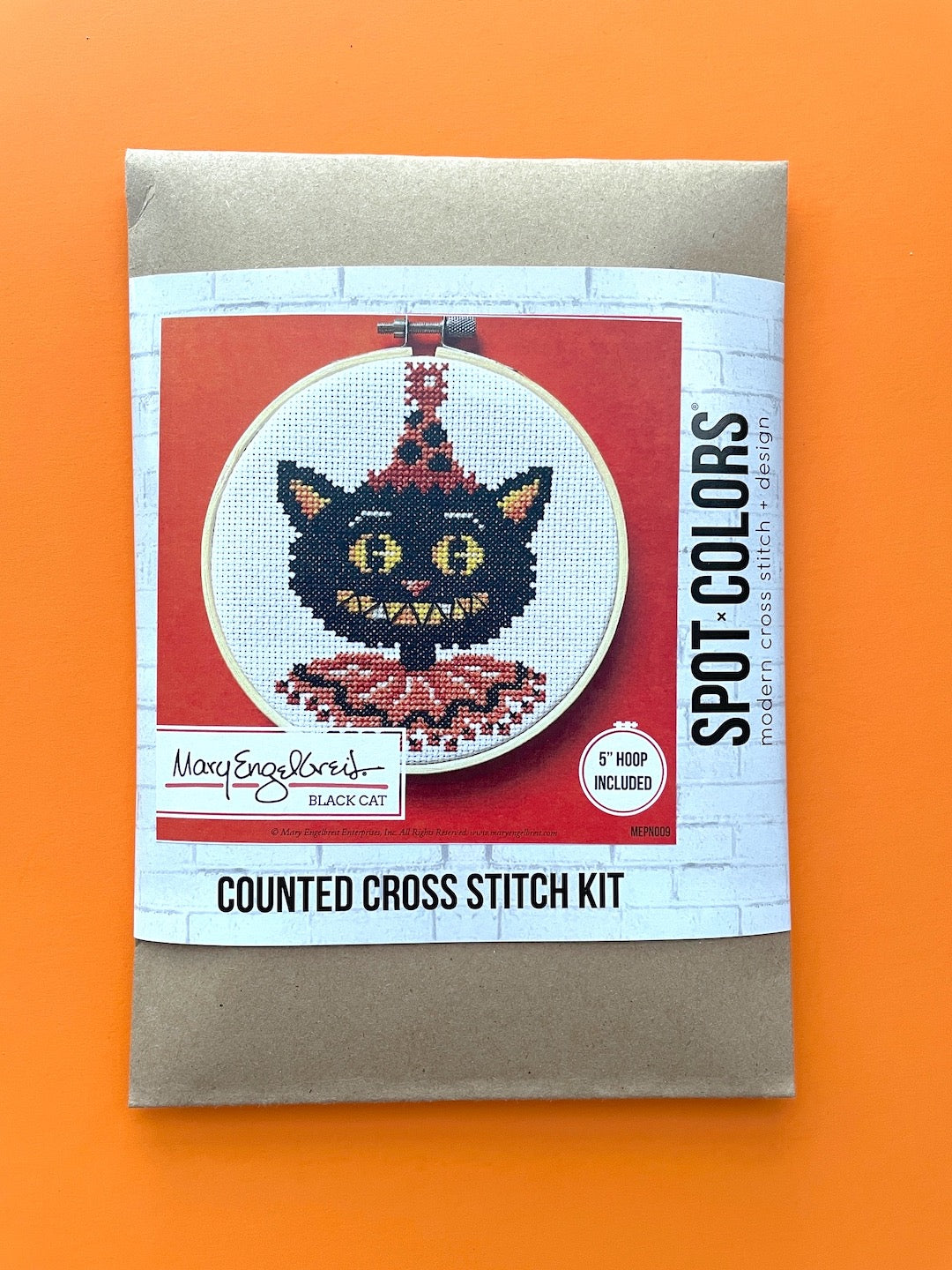 Black Cat by Mary Engelbreit Counted Cross Stitch DIY KIT - 0