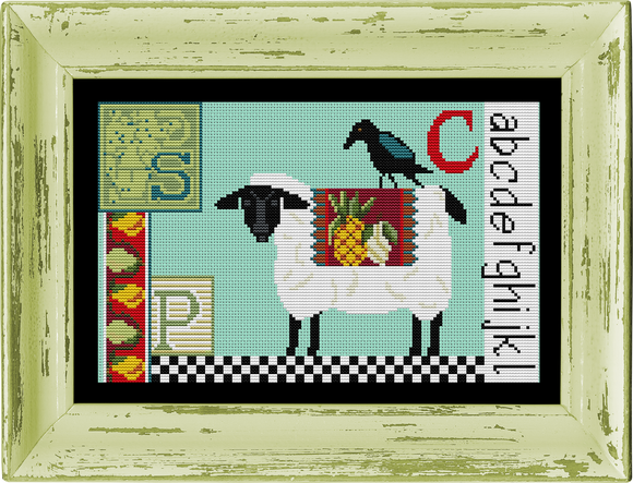 CN - Creative Needle Arts - Cross Stitch - Sheep-Crow Sampler