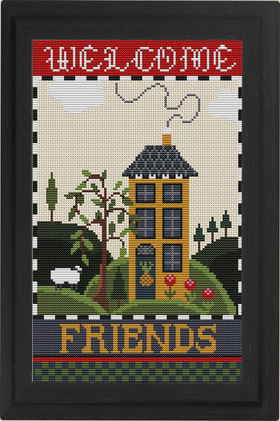 CN - Creative Needle Arts - CNA-0108 - Welcome Friends Sampler - Cross Stitch Kit