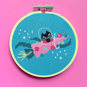 SPCL - Fluff - Rocket Kitty - Cross Stitch Kit