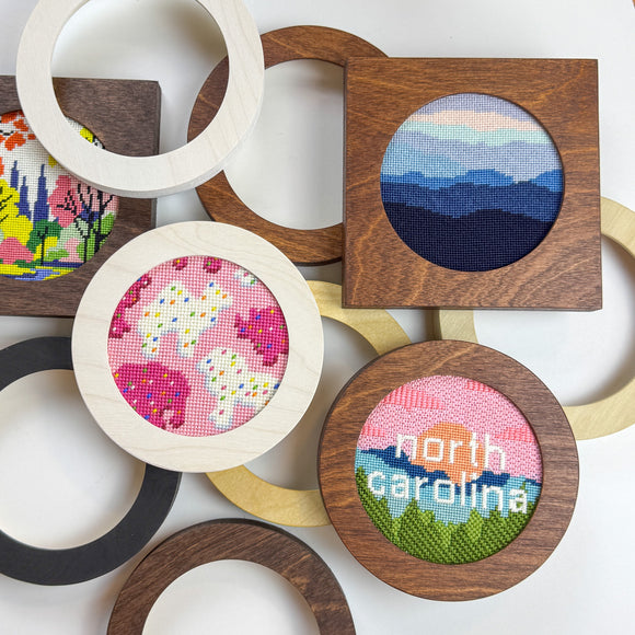 Square Frames for Needlepoint 4" Rounds