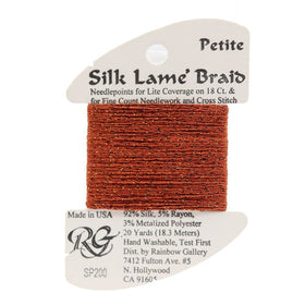 RBGL - Silk Lame Braid - Petite - SP-0200 - Burnt Brick