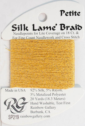 RBGL - Silk Lame Braid - 18 Count - SL-0219 - Sunset Gold