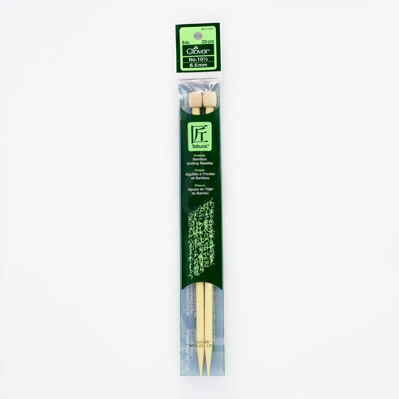 CLV - Takumi Bamboo Knitting Needles Single Pointed (9") No. 10.5