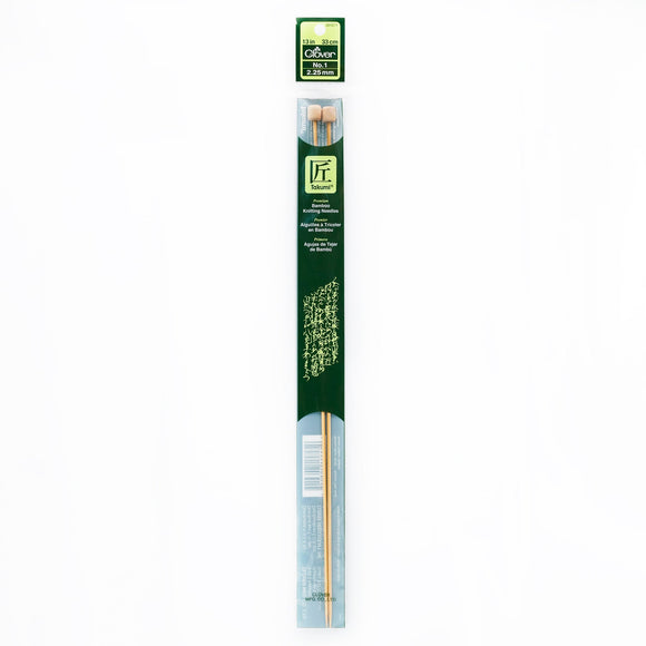 CLV - Takumi Bamboo Knitting Needles Single Pointed (13") No. 1