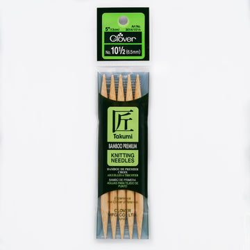CLV - Takumi Bamboo Knitting Needles Double Pointed (5") No. 10.5