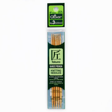 CLV - Takumi Bamboo Knitting Needles Double Pointed (5") No. 3