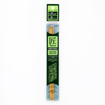 CLV - Takumi Bamboo Knitting Needles Double Pointed (7") No. 0
