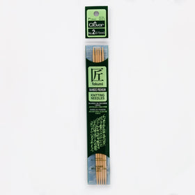 CLV - Takumi Bamboo Knitting Needles Double Pointed (7") No. 2
