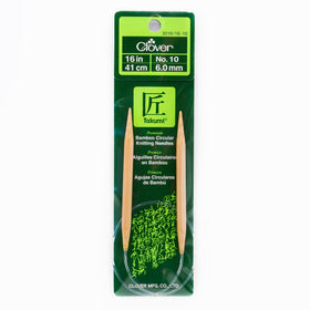 CLV - Takumi Bamboo Knitting Needles Circular 16" No. 10 (6.00mm)