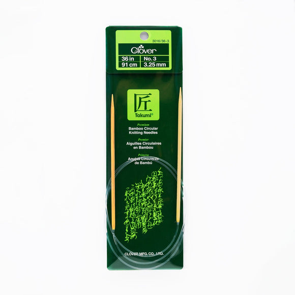 CLV - Takumi Bamboo Knitting Needles Circular 36" No. 3 (3.25mm)