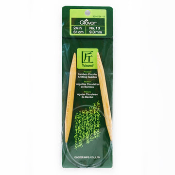 CLV - Takumi Bamboo Knitting Needles Circular 24" No. 13 (9.00mm)