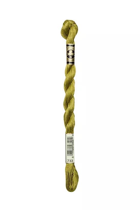 DMC - Perle #08 - 0733 - Medium Olive Green