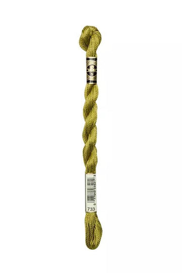 DMC - Perle #08 - 0733 - Medium Olive Green