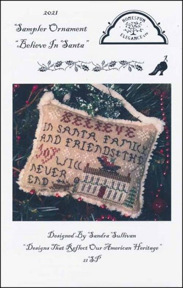 HMSP - SP-021 - Sampler Ornament - Believe In Santa